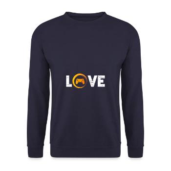 Sporty Hobby Leidenschaft Gaming - Unisex Pullover - Navy - Vorne - Alina (178cm) & Michal (187cm)