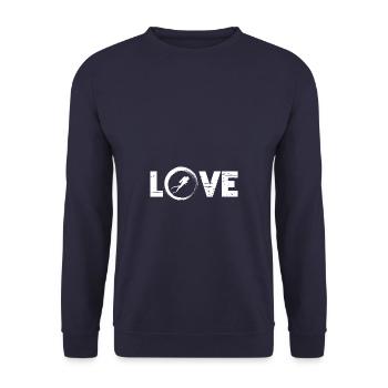 Sporty Hobby Leidenschaft Tauchen - Unisex Pullover - Navy - Vorne - Alina (178cm) & Michal (187cm)