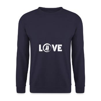 Sporty Hobby Leidenschaft Tanzen - Unisex Pullover - Navy - Vorne - Alina (178cm) & Michal (187cm)