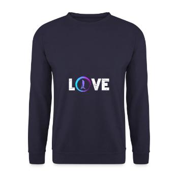 Sporty Hobby Leidenschaft Katamaran - Unisex Pullover - Navy - Vorne - Alina (178cm) & Michal (187cm)