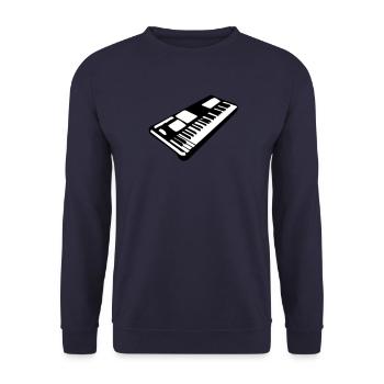 keyboard music piano music instrument - Unisex Sweatshirt - navy - Front - Alina (178cm) & Michal (187cm)