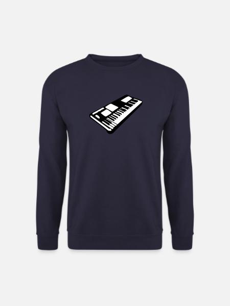 keyboard music piano music instrument - Unisex Sweatshirt - navy