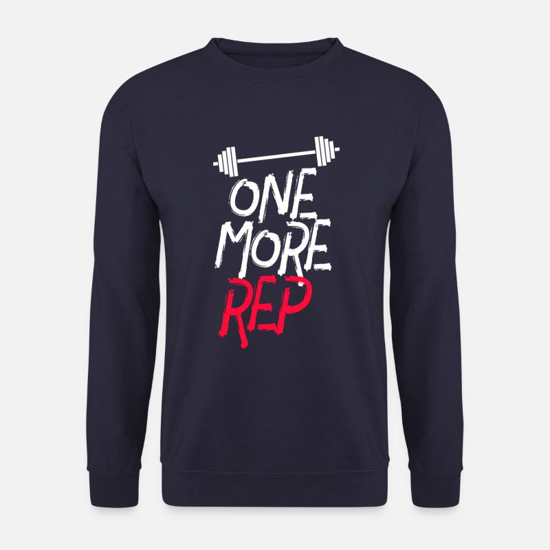 One More Rep // Bodybuilding Fitness Training - Unisex Pullover - Navy