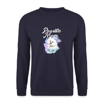 bichon frisé, maltais, chien, aquarelle, caniche maman - Sweat-shirt Unisexe - marine - Devant - Alina (178cm) & Michal (187cm)