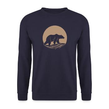Wild Bear, Wildlife, Symbol - Unisex Sweatshirt - navy - Front - Alina (178cm) & Michal (187cm)