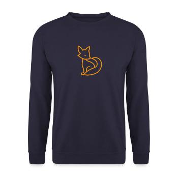 Fuchs Logo, Rotfuchs Symbol, Tier - Unisex Pullover - Navy - Vorne - Alina (178cm) & Michal (187cm)