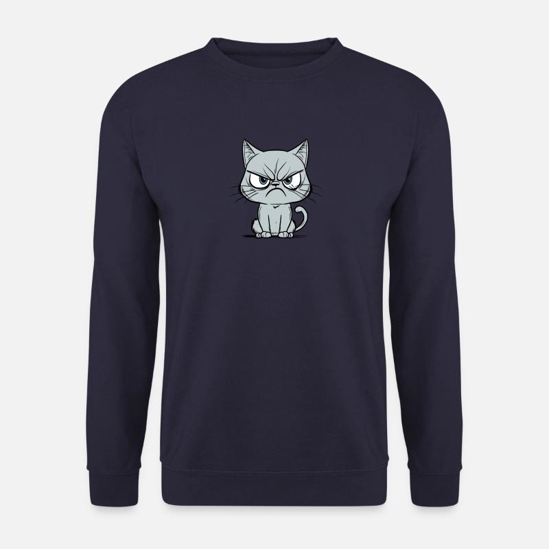 Mürrische Katze, Lustige Katze, Lustig - Unisex Pullover - Navy