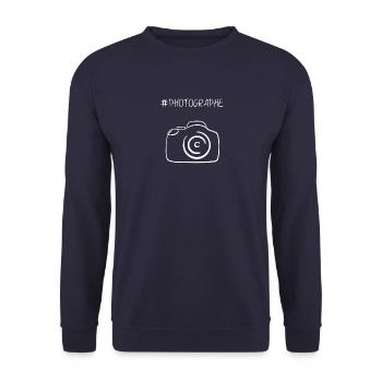hashtag photographe, professionnel photo - Sweat-shirt Unisexe - marine - Devant - Alina (178cm) & Michal (187cm)