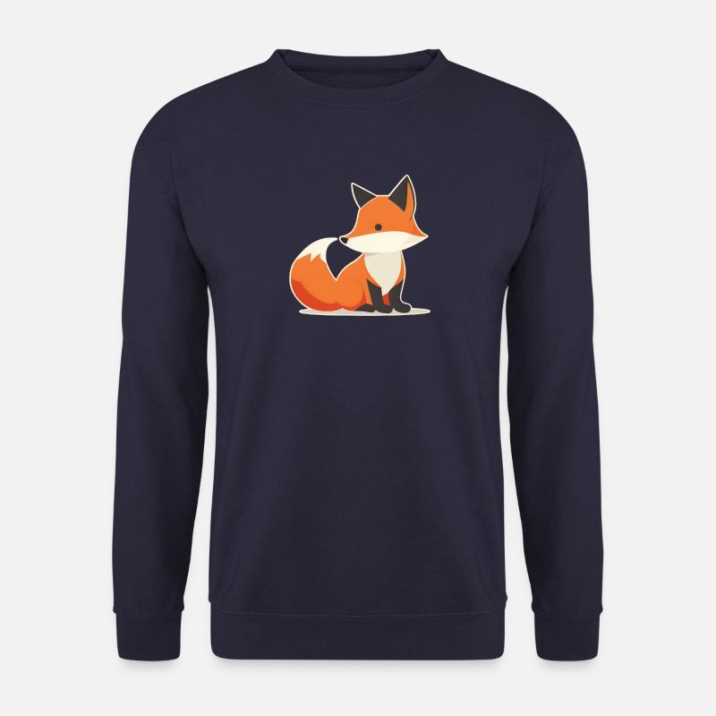 Logo de renard mignon, dessin de renard - Sweat-shirt Unisexe - marine