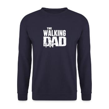The Walking Dad, Man Humor, Dad Humor - Unisex Sweatshirt - navy - Front - Alina (178cm) & Michal (187cm)