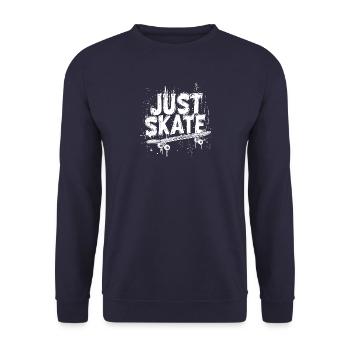 Just the skateboard, only the skateboard, logo - Unisex Sweatshirt - navy - Front - Alina (178cm) & Michal (187cm)