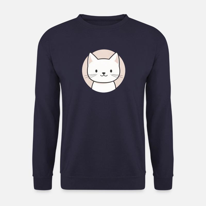 Katzenporträt, Katzenliebhaber, kawaii - Unisex Pullover - Navy