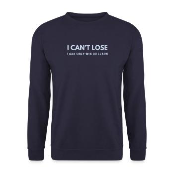 Ich kann nicht verlieren - Unisex Pullover - Navy - Vorne - Alina (178cm) & Michal (187cm)