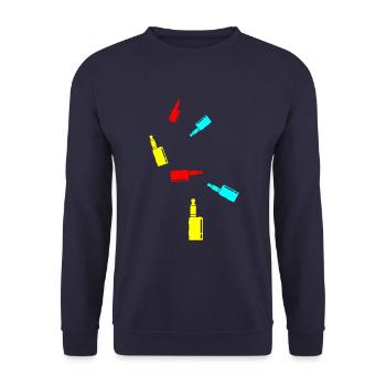 Silhouette de cigarette électronique - Sweat-shirt Unisexe - marine - Devant - Alina (178cm) & Michal (187cm)