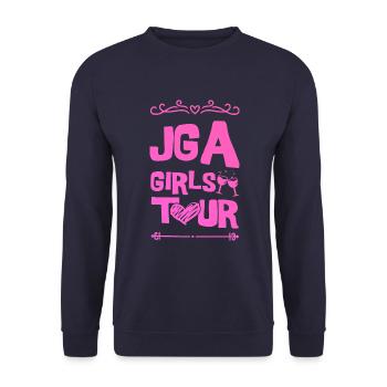 Jga Junggesellinnen Party - Unisex Pullover - Navy - Vorne - Alina (178cm) & Michal (187cm)