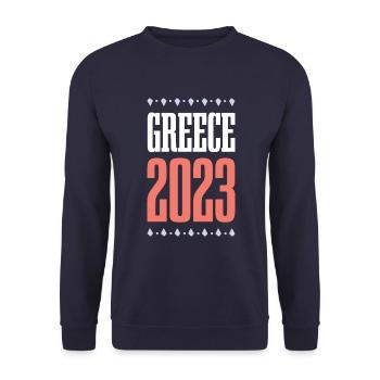 Grèce 2023 - Sweat-shirt Unisexe - marine - Devant - Alina (178cm) & Michal (187cm)