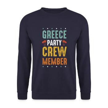 Greece Party Crew - Unisex Sweatshirt - navy - Front - Alina (178cm) & Michal (187cm)