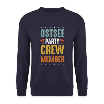 Ostsee Party Crew - Unisex Pullover - Navy - Vorne - Alina (178cm) & Michal (187cm)