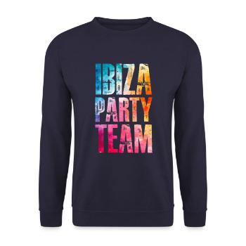 Ibiza Party Team Colorful - Unisex Sweatshirt - navy - Front - Alina (178cm) & Michal (187cm)