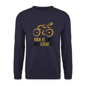 Fahrrad - Unisex Sweatshirt - navy - Front - Alina (178cm) & Michal (187cm)