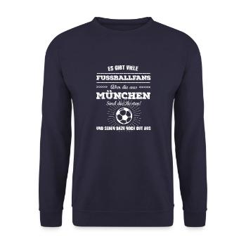 Fussball - Unisex Pullover - Navy - Vorne - Alina (178cm) & Michal (187cm)