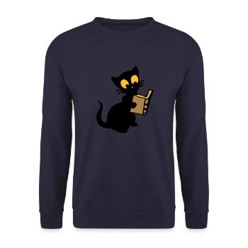 Le livre - Sweat-shirt Unisexe - marine - Devant - Alina (178cm) & Michal (187cm)