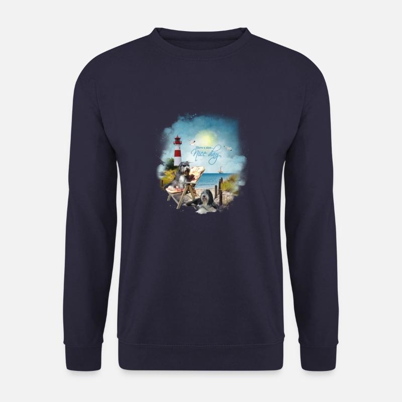 Bearded Collie - maritim - Unisex Pullover - Navy