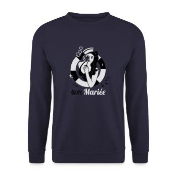 équipe de la mariée future mariée evjf 2C - Unisex Pullover - Navy - Vorne - Alina (178cm) & Michal (187cm)