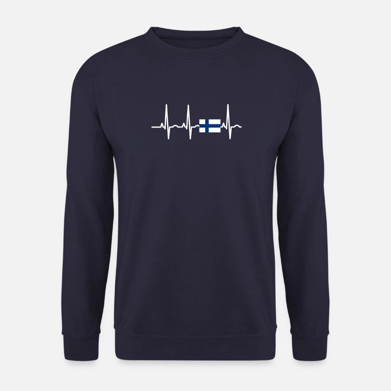 EKG heartbeat Finland - Unisex Pullover - Navy