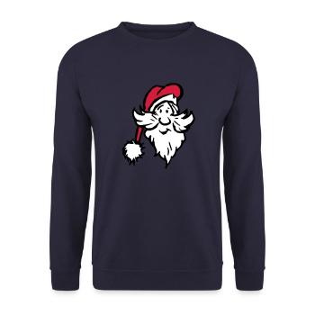 Christmas man icon - Unisex Sweatshirt - navy - Front - Alina (178cm) & Michal (187cm)