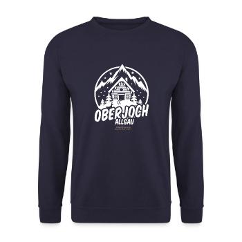 Oberjoch Allgäu Apres Ski T-Shirt Design - Unisex Sweatshirt - navy - Front - Alina (178cm) & Michal (187cm)