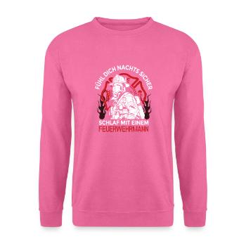 Feuerwehr freiwillig Beruf Gag Humor Feuerwehrmann - Unisex Pullover - Pink - Vorne
