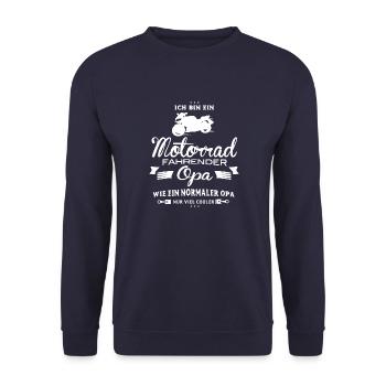 Motorradopa - Unisex Pullover - Navy - Vorne - Alina (178cm) & Michal (187cm)