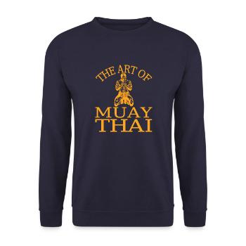 Boxing Fighting Muay Thai - Unisex Pullover - Navy - Vorne - Alina (178cm) & Michal (187cm)