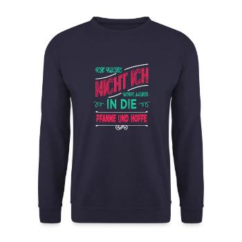 beruf restaurant veganer sprüche lustig kochkunst - Unisex Pullover - Navy - Vorne - Alina (178cm) & Michal (187cm)