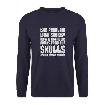 boissons de crânes ennemis - Sweat-shirt Unisexe - marine - Devant - Alina (178cm) & Michal (187cm)