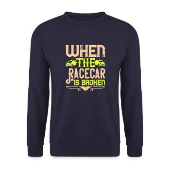 Quand la voiture de course est cassée - Sweat-shirt Unisexe - marine - Devant - Alina (178cm) & Michal (187cm)