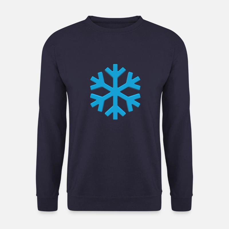 Snowflake Snow Winter cold icefrost - Unisex Sweatshirt - navy