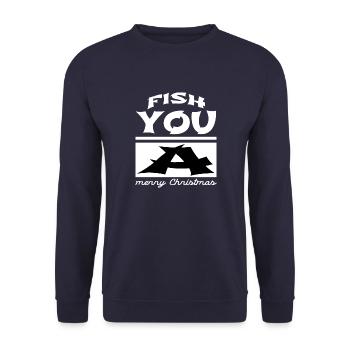 Under the Tree Birthday Computer Couples Axolotls - Unisex Sweatshirt - navy - Front - Alina (178cm) & Michal (187cm)