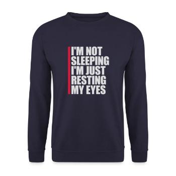 je ne dors pas Citation - Sweat-shirt Unisexe - marine - Devant - Alina (178cm) & Michal (187cm)