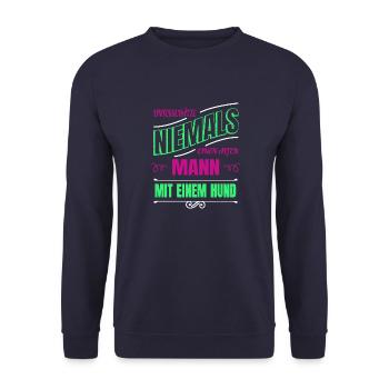 großvater bachhund ahnenforschung weihnachten - Unisex Pullover - Navy - Vorne - Alina (178cm) & Michal (187cm)