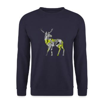 Hirsch - Unisex Pullover - Navy - Vorne - Alina (178cm) & Michal (187cm)