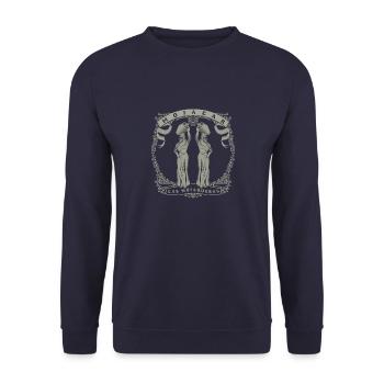 Mojacar, Las Mojaqueras - Unisex Pullover - Navy - Vorne - Alina (178cm) & Michal (187cm)