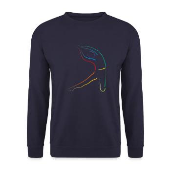 yoga pilathes - Unisex Pullover - Navy - Vorne - Alina (178cm) & Michal (187cm)