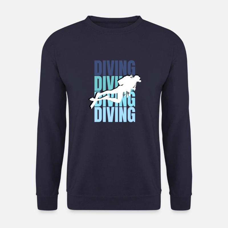 Passion de la plongée: Explorez le bleu profond - Sweat-shirt Unisexe - marine