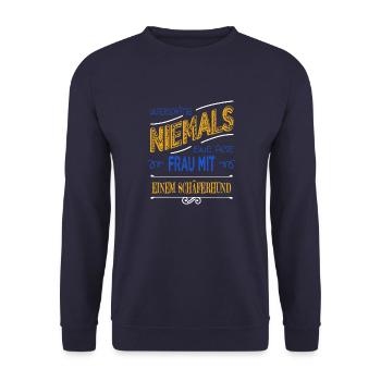 enkelkind beste oma bachhund bluthund - Unisex Pullover - Navy - Vorne - Alina (178cm) & Michal (187cm)