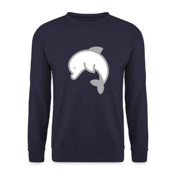 Marine Conservation - Unisex Sweatshirt - navy - Front - Alina (178cm) & Michal (187cm)