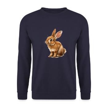 Hares and rabbits have become rare - Unisex Sweatshirt - navy - Front - Alina (178cm) & Michal (187cm)