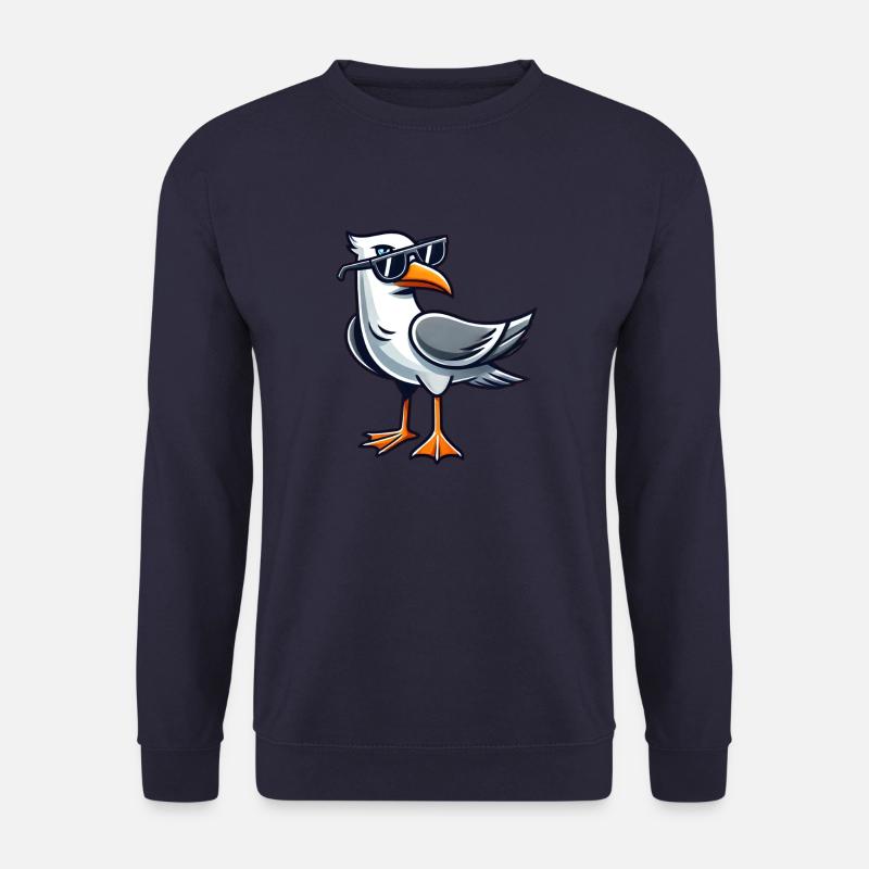 Coole Möwe Küste Nordsee Ostsee Sonnenbrille - Unisex Pullover - Navy