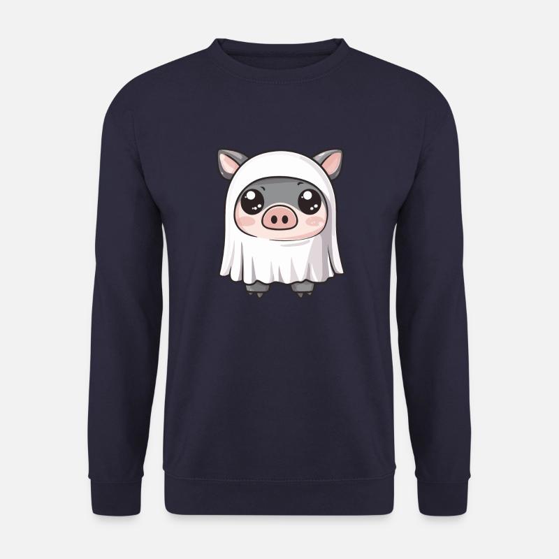 Pig HalloweenGhost Boar - Unisex Sweatshirt - navy